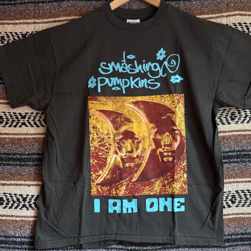 Smashing Pumpkins I Am One Band Shirt 1992 UK Tour XL Black Reprint Tee